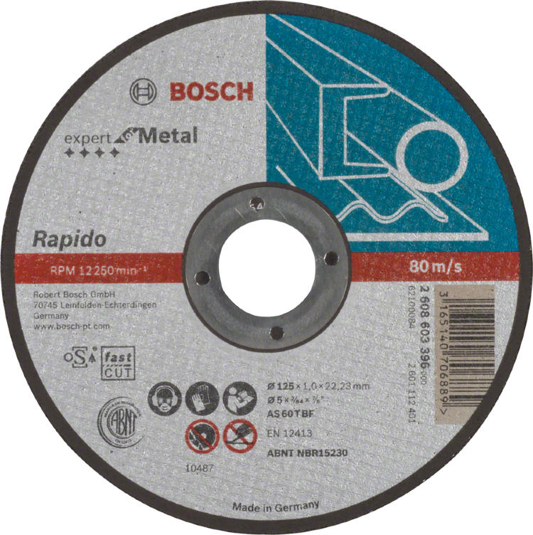 Круг отрезной 125*1*22 металл Bosch
